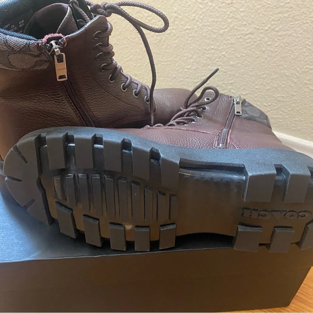 Men's Coach Citysole Oxblood Brown Boot NEW 
Size 7.5 D - Picture 3 of 7